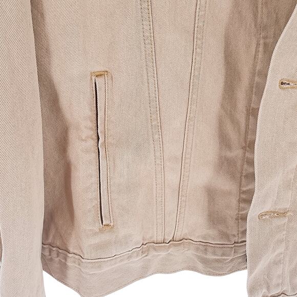 Levi’s Men’s Jean Jacket Vintage Fit Trucker Denim Tan Size XXL Button Front - Picture 11 of 16